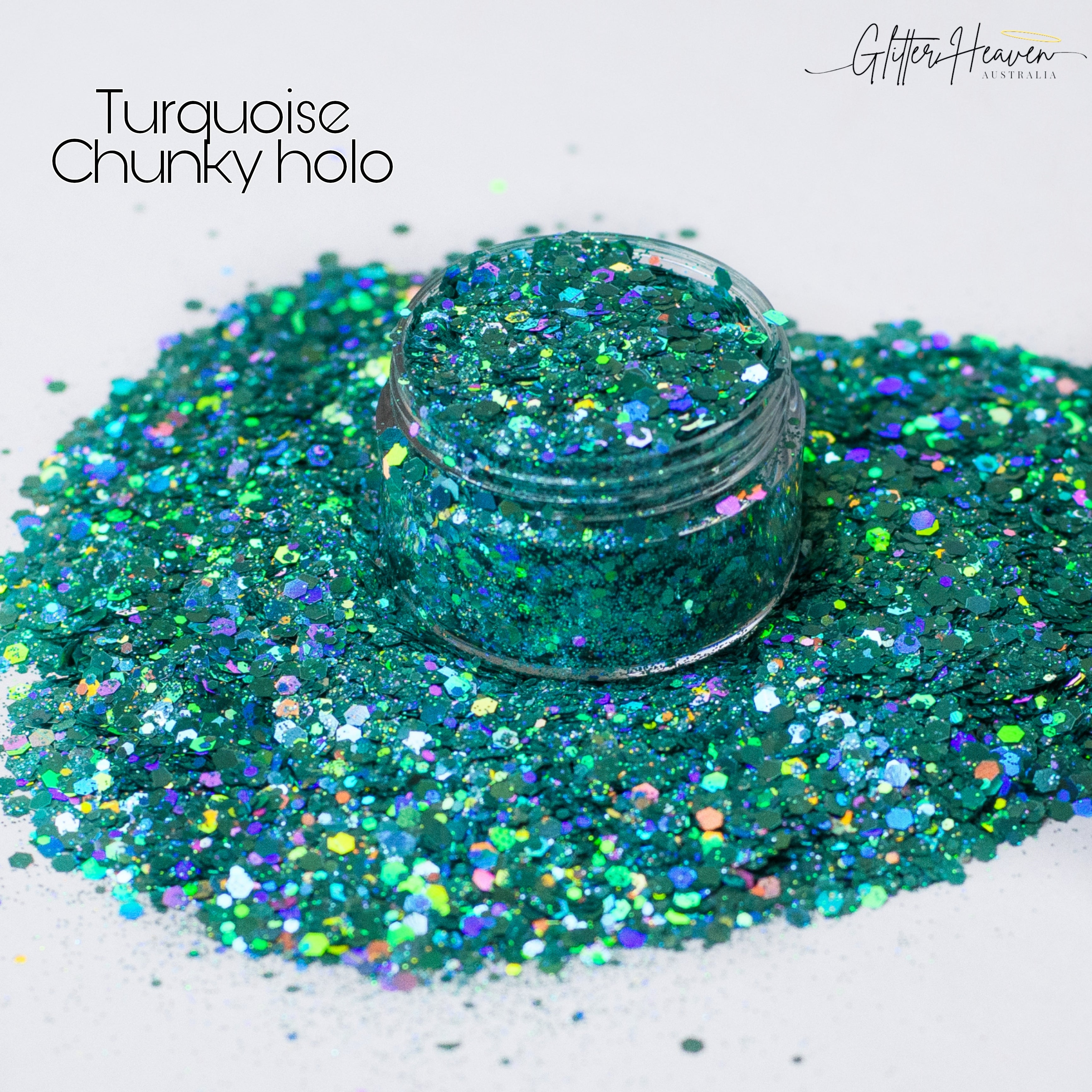 Turquoise Chunky Holo