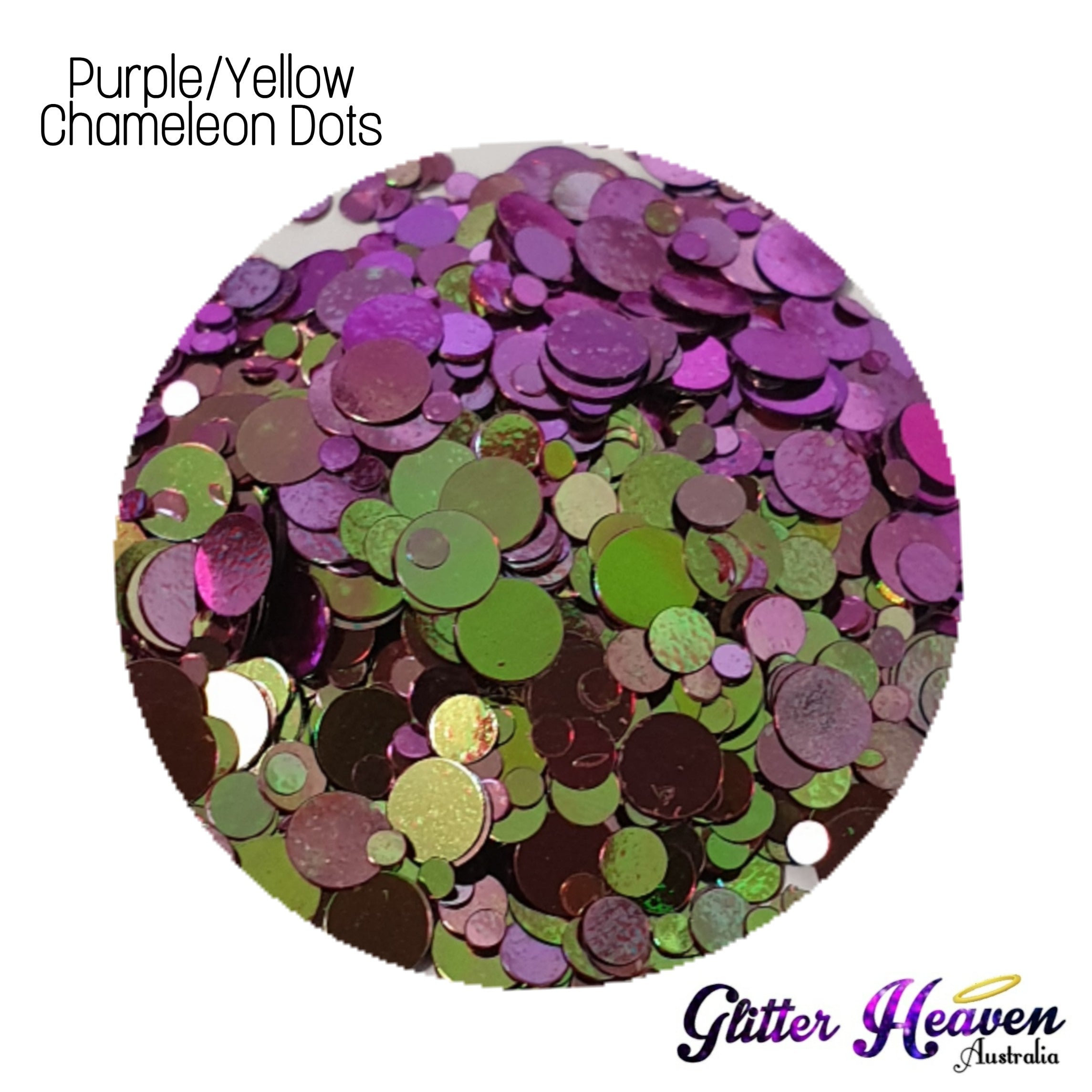 Chameleon Purple/Yellow Dots