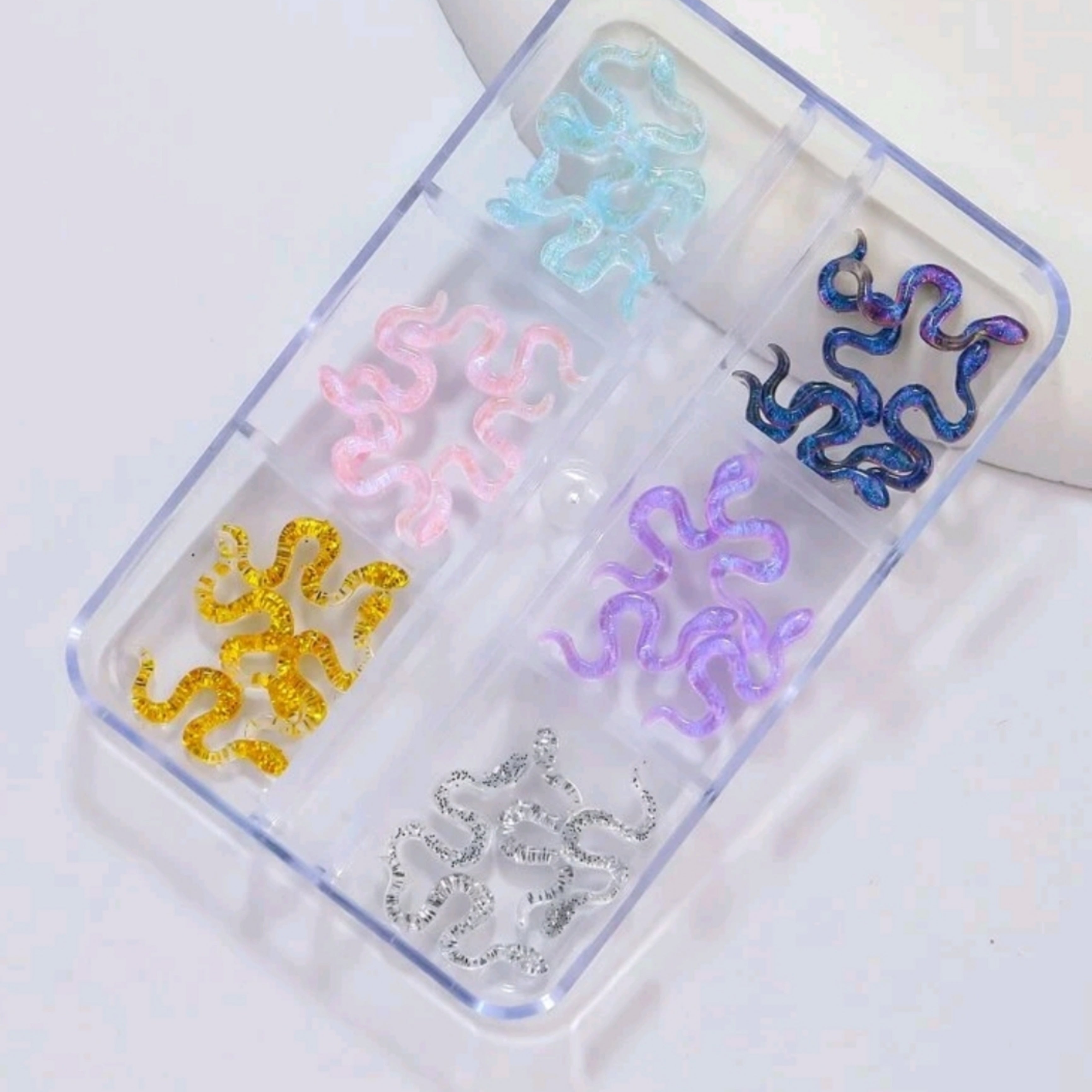 3d Snake Nail Charms