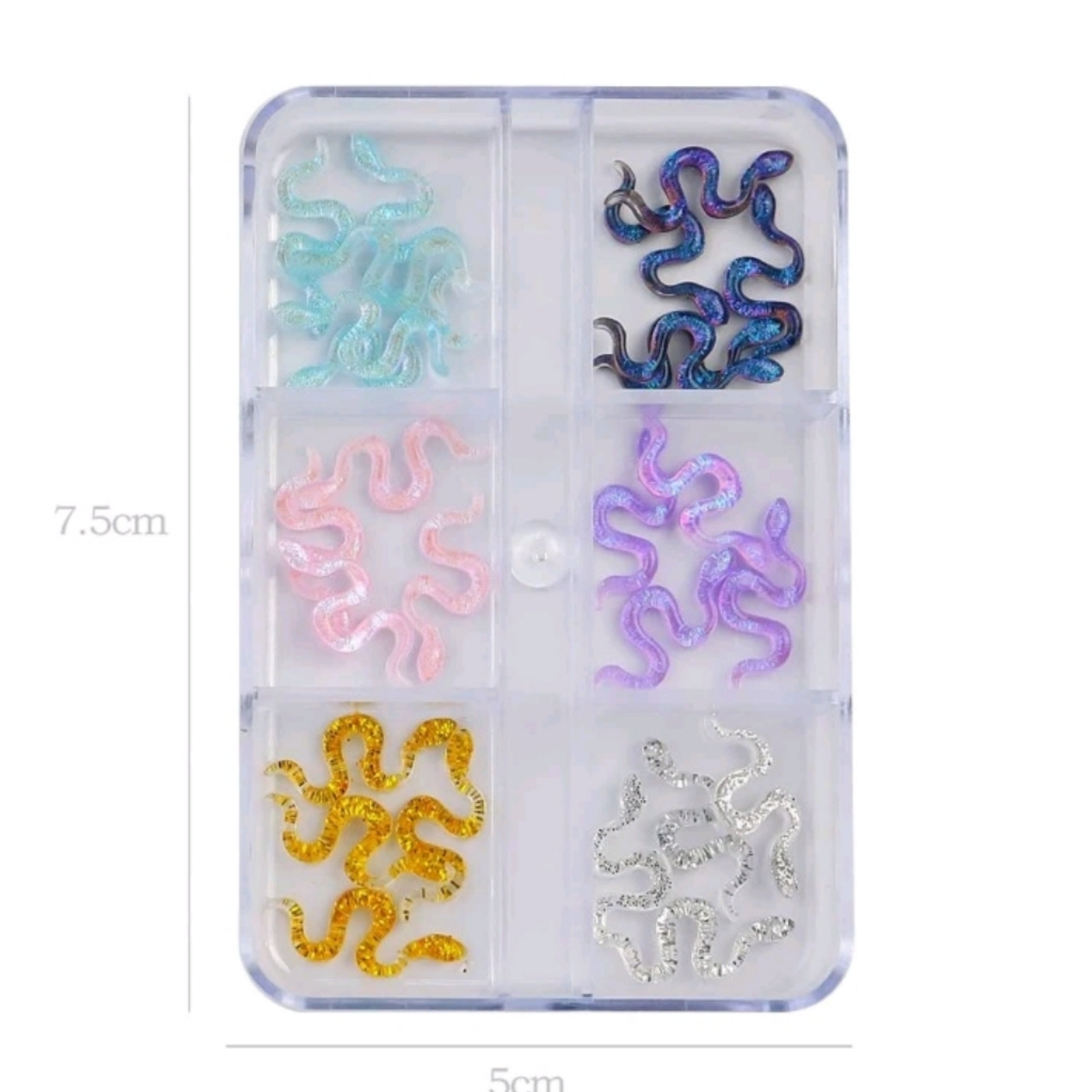 3d Snake Nail Charms