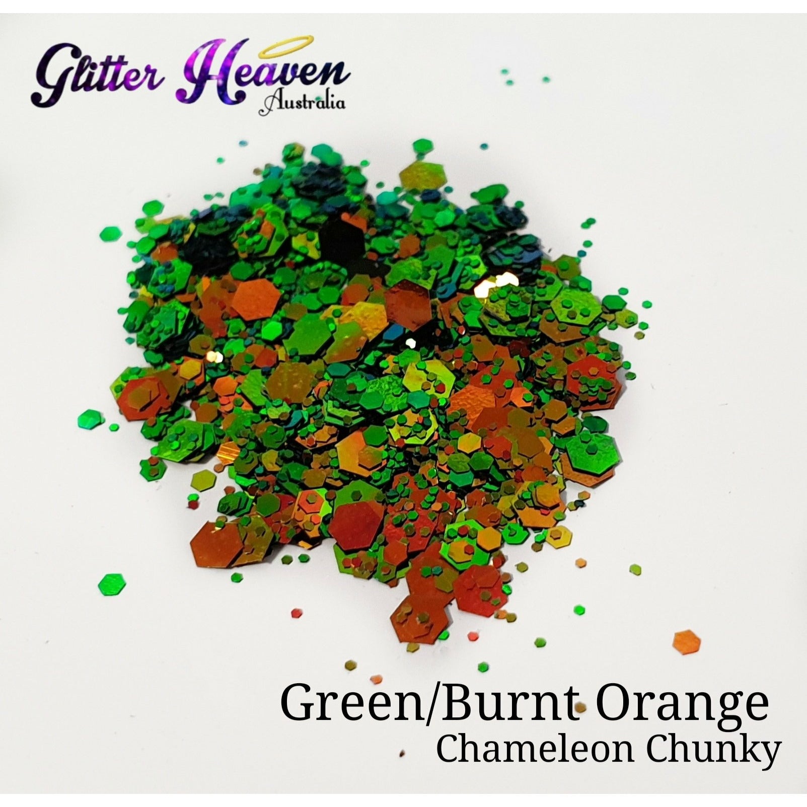 Green/Burnt Orange Chameleon Chunky
